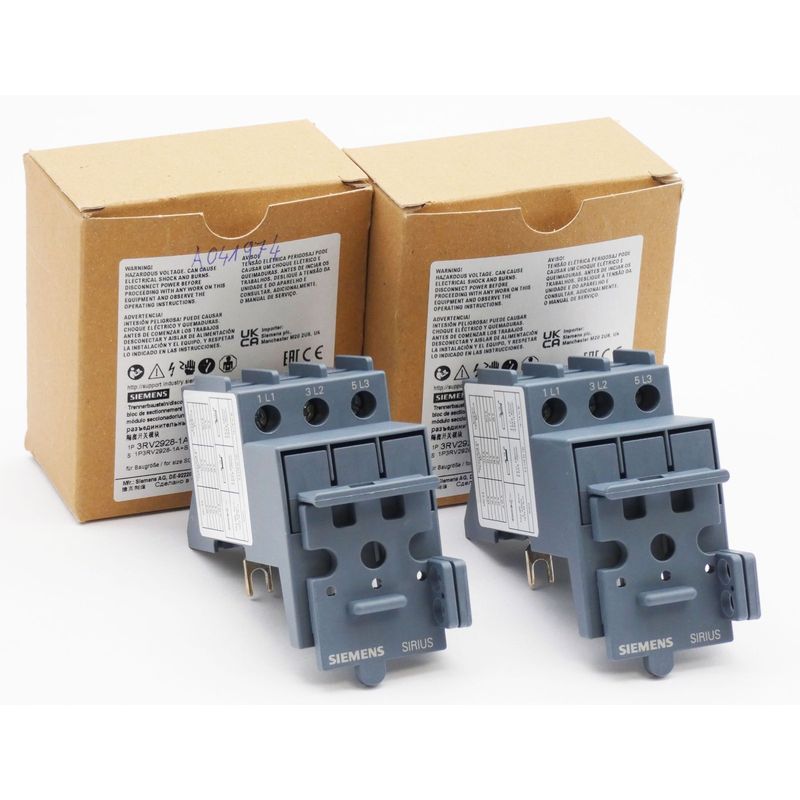 2x Siemens SIRIUS 3RV2928-1A 3RV2 928-1A E: 02 Trennerbauste