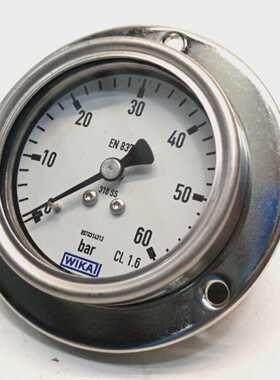 WIKA RohrfederManometer 316 SS EN 8371 CL. 1.6  60 BAR Manom