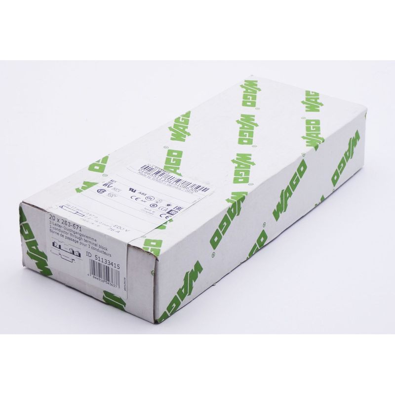 20x WAGO 283-671 283671 600V 70A 3-Leiter-Durchgangsklemme -
