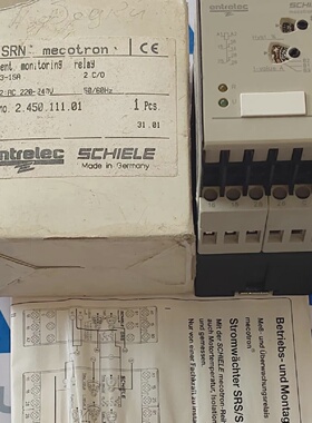SCHIELE SRN mecotron AC220240V Current Monitoring RELAY NEW