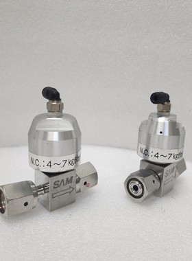 批量 2 件 SAM 4-7kgf/cm2G 隔膜阀 N.C.,CLD4RCY-RF,二手,_96934