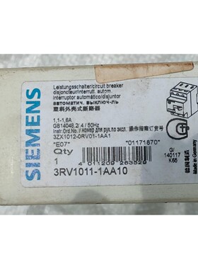 西门子 3RV10111AA10 CIRCUIT 断路器 1116A