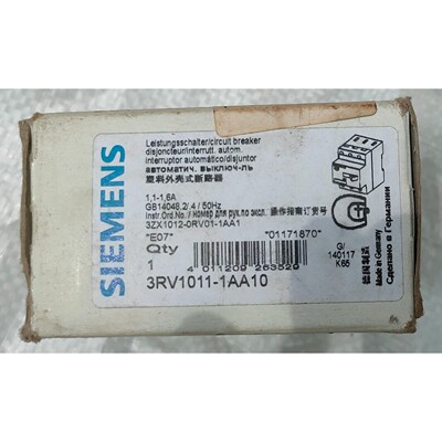 西门子 3RV10111AA10 CIRCUIT 断路器 1116A