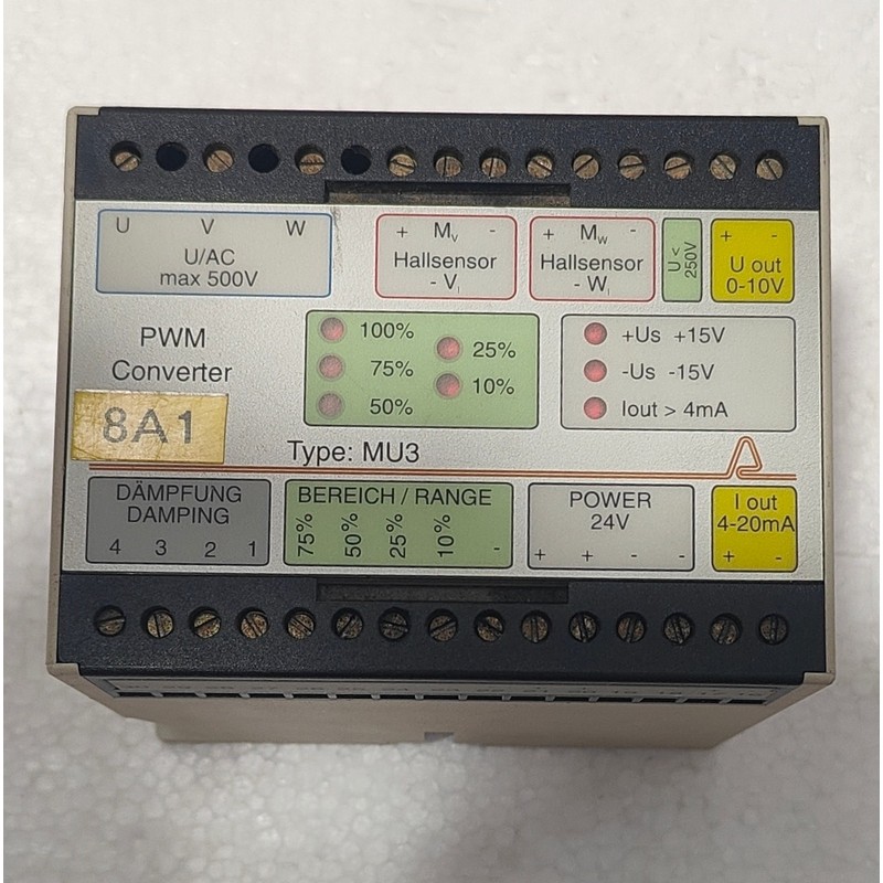 ARTIS MU3 PWM 变频器订单编号 2413-33/97 保修 & 延长技术支持