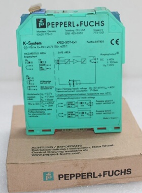 PEPPERLFUCHS KFD2SOTEx1 SWITCH AMPLIFIER PN 34785S