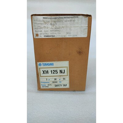 TERASAKI XH125NJ 50A 3 POLE CIRCUIT BREAKER 660VAC 250VDC