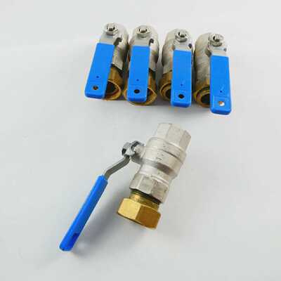 5x 43238 KUGELHAHN UNI BLAU HEBEL RP 1 14 x G1 12 WM  set of