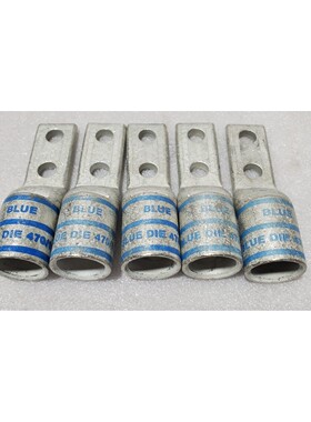 批量 5 件 Burndy YA34L-2NTC38-FX 铜压缩凸耳 蓝色 470/19 350k