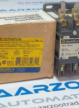 SQUARE D 8910DPA33V06 3P DEFINITE PURPOSE CONTACTOR 40A COIL