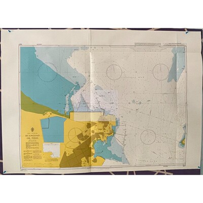 Admiralty 1507 China Yellow Sea Huangdao Oil Piers Vintage M