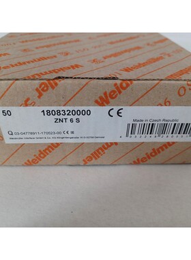 Weidmller Klemme 1VE  50 Stck ZNT 6 S ArtNr 1808320000 Neu i