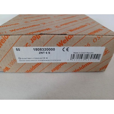 Weidmller Klemme 1VE  50 Stck ZNT 6 S ArtNr 1808320000 Neu i