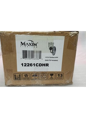 Maxim Lighting Acadia 1 灯壁灯,传统 - 12261 CDHR 全新。 Buld