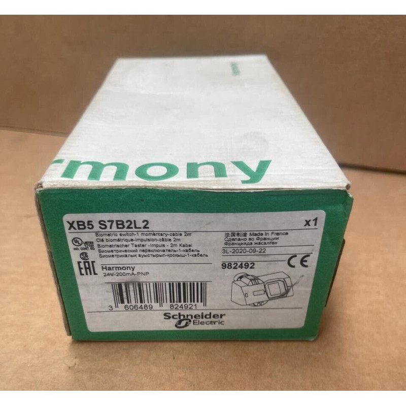 Schneider Electric Harmony XB5 S7B2L2 Biometric Switch-1 Mom