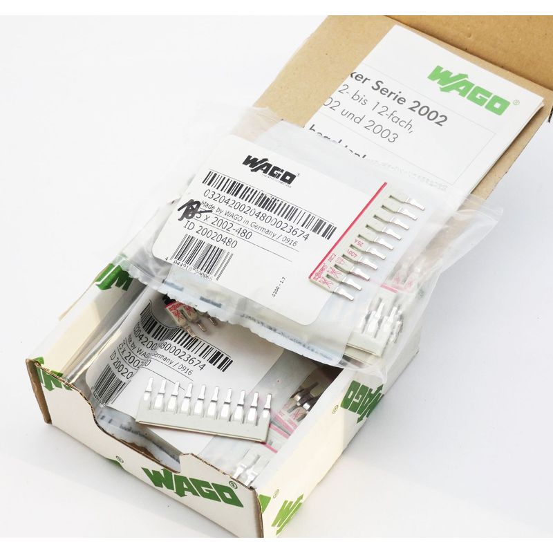 43x WAGO 2002-480 2002480 Schachtelbrücker -unused-