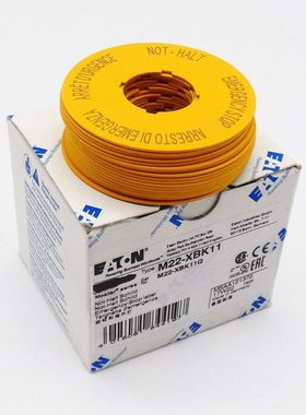 18x Eaton M22-XBK11 M22XBK11 M22-XBK11Q Not-Halt Schild gelb