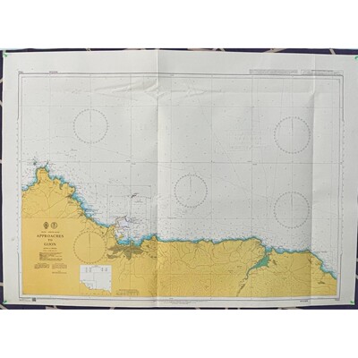 Admiralty 1153 Spain- North Coast Approaches To Gijon Vintag