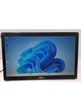 AOC E1649FWU 黑色 15.6 英寸便携式 LED 显示屏 USB 显示器带折