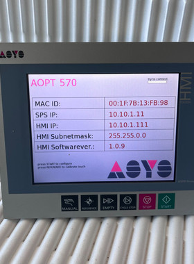 ASYS AOPT 570 visio touch HMI ArtNr: 24791.1000 Mat.Nr: 60.0