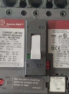 Ge SELA36AT0030 Spettri RMS Corrente Limitante Disgiuntore 3