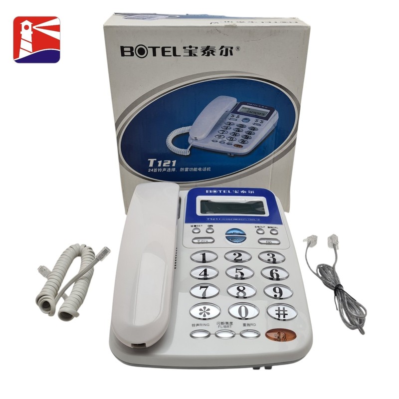 Los Von 2 Botel T121 Anrufer-ID Telefon. Wei?. Offene Box. H