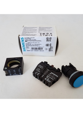 Drucktaster, 22mm, rund Kunststoff, blau 3SB3201-0AA51-0CC0