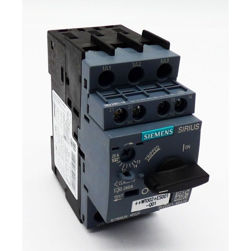 Siemens Sirius 3RV2021-4BA10 E:02 Leistungsschalter + 3RV290