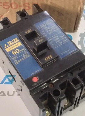 New Mitsubishi No Fuse Breaker NF60SS 60A 600V 3P