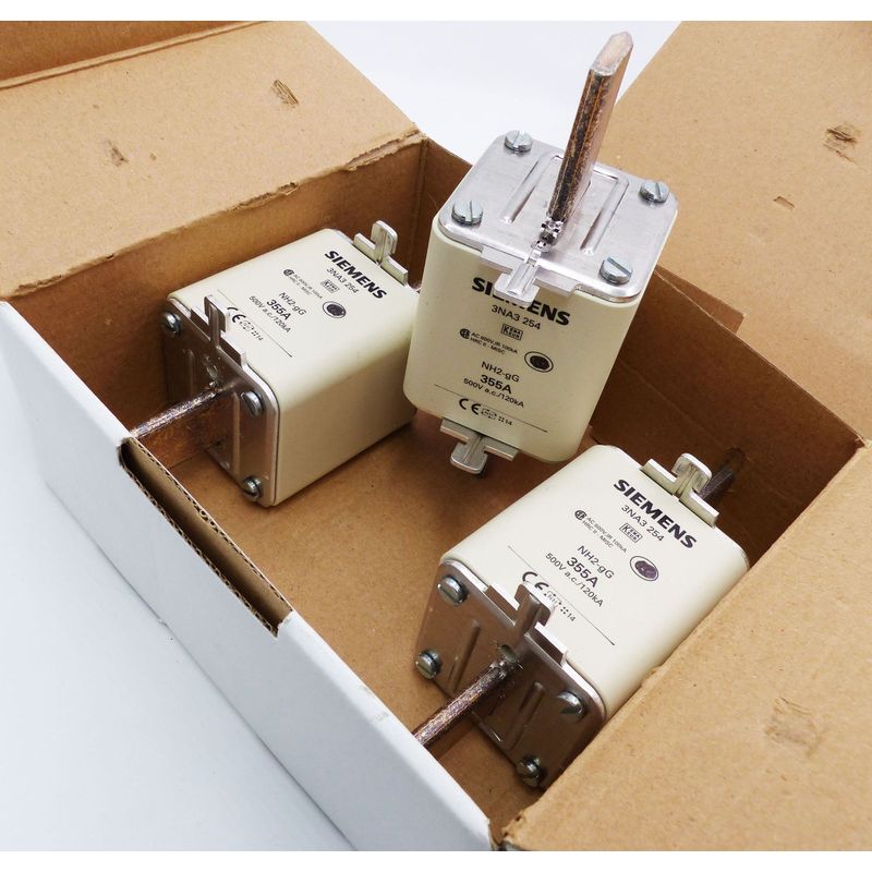3x Siemens 3NA3 254 Gr.2 355A 500V Sicherungseinsatz -unused