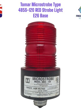 Tomar Microstrobe Type 485S-120 RED Strobe Light E26 Base-12