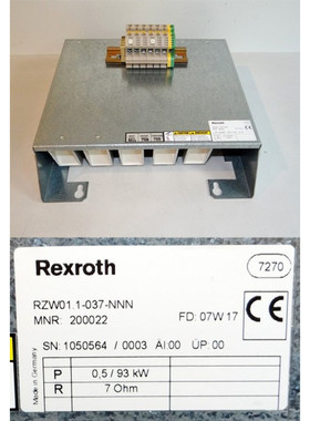 Rexroth RZW01.1-037-NNN Bremswiderstand P=0,5/93kW R=7? -unu