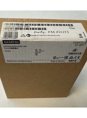 Siemens Simatic S7-300 CPU314 6ES7 314-1AG14-0AB0 Neu in OVP