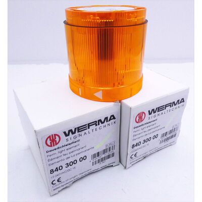 2x Werma 840 300 00 84030000 Dauerlichtelement, gelb -unused