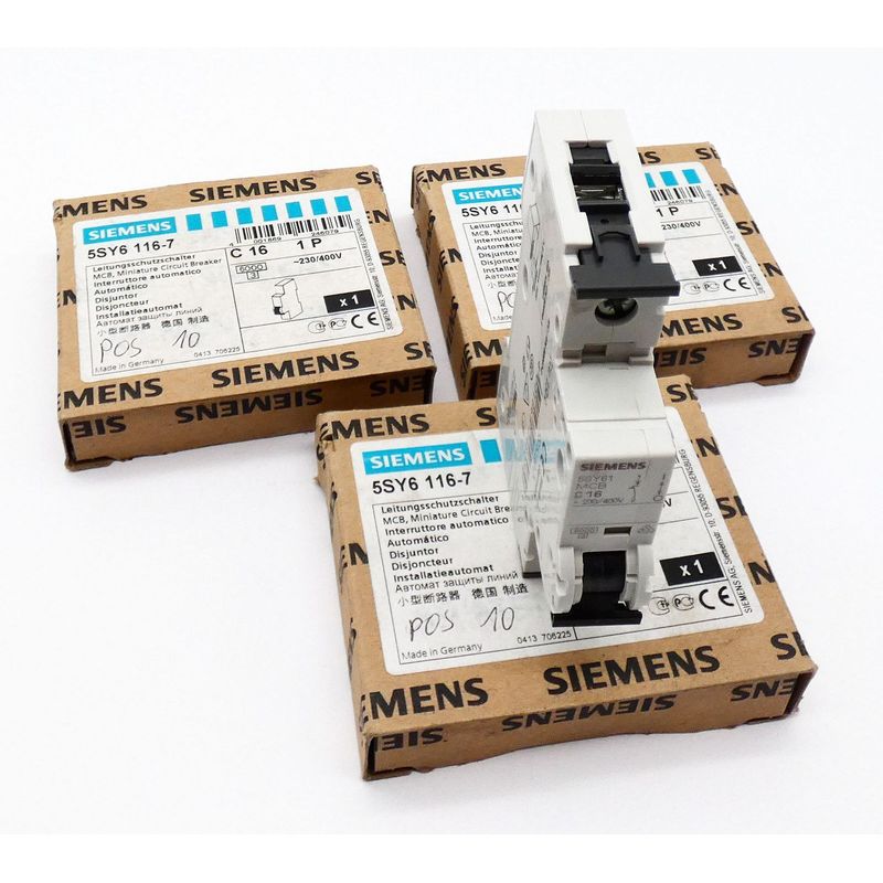 3x Siemens 5SY6 116-7 5SY6116-7 5SY61 MCB C16 Leitungsschutz