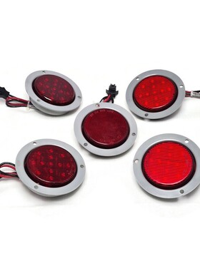 批量 5 点 Sae 2.5 英寸间隙标记带 ABS 法兰格。 24伏直流红色