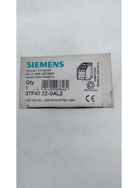 西门子 3TF40 220AL2 接触器 230VAC 5060Hz