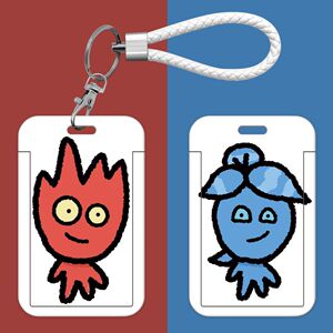 森林冰火人情侣挂脖绳卡套