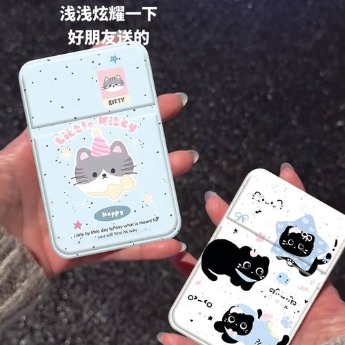 可爱猫咪便携折叠化妆镜