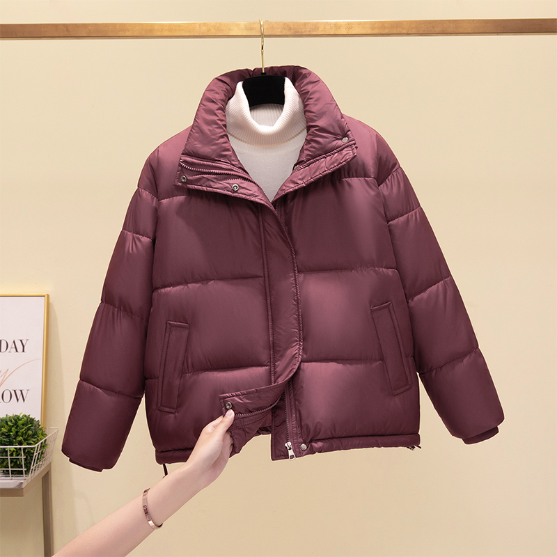 羽绒棉服女小个子冬季新款韩版棉衣女宽松时尚立领短款棉袄外套潮
