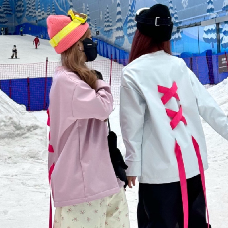 冬季新款户外炫酷显眼飘带可搭配滑雪卫衣时尚百搭防风防水透气