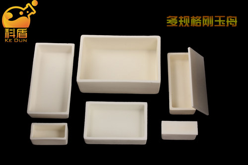 99氧化铝高温刚玉坩埚燃烧舟方舟方形刚玉坩埚船舟管式炉烧结