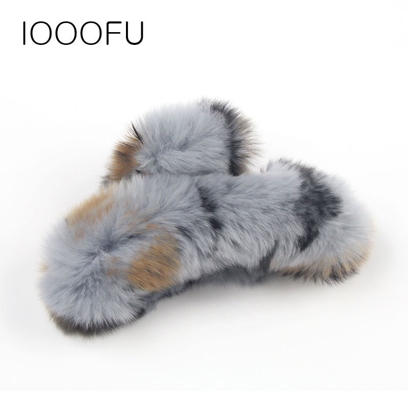 韩国大号毛绒发夹女秋冬复古毛茸茸抓夹发量多鲨鱼夹印花毛毛夹子