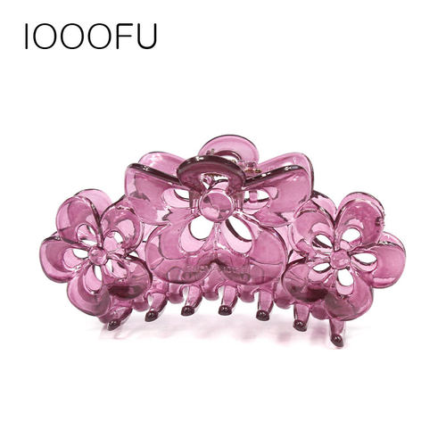 大抓夹进口树脂日韩甜美镂空全夹