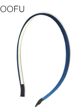 丝绒窄边合金头箍 波浪弧形韩国手工窄发箍 秋冬简约毛茸茸头箍细