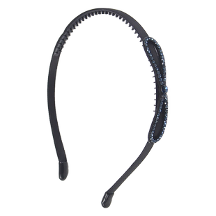 韩国细巧水钻细头箍带防滑齿镶钻细边发箍镂空蝴蝶结水晶气质发卡