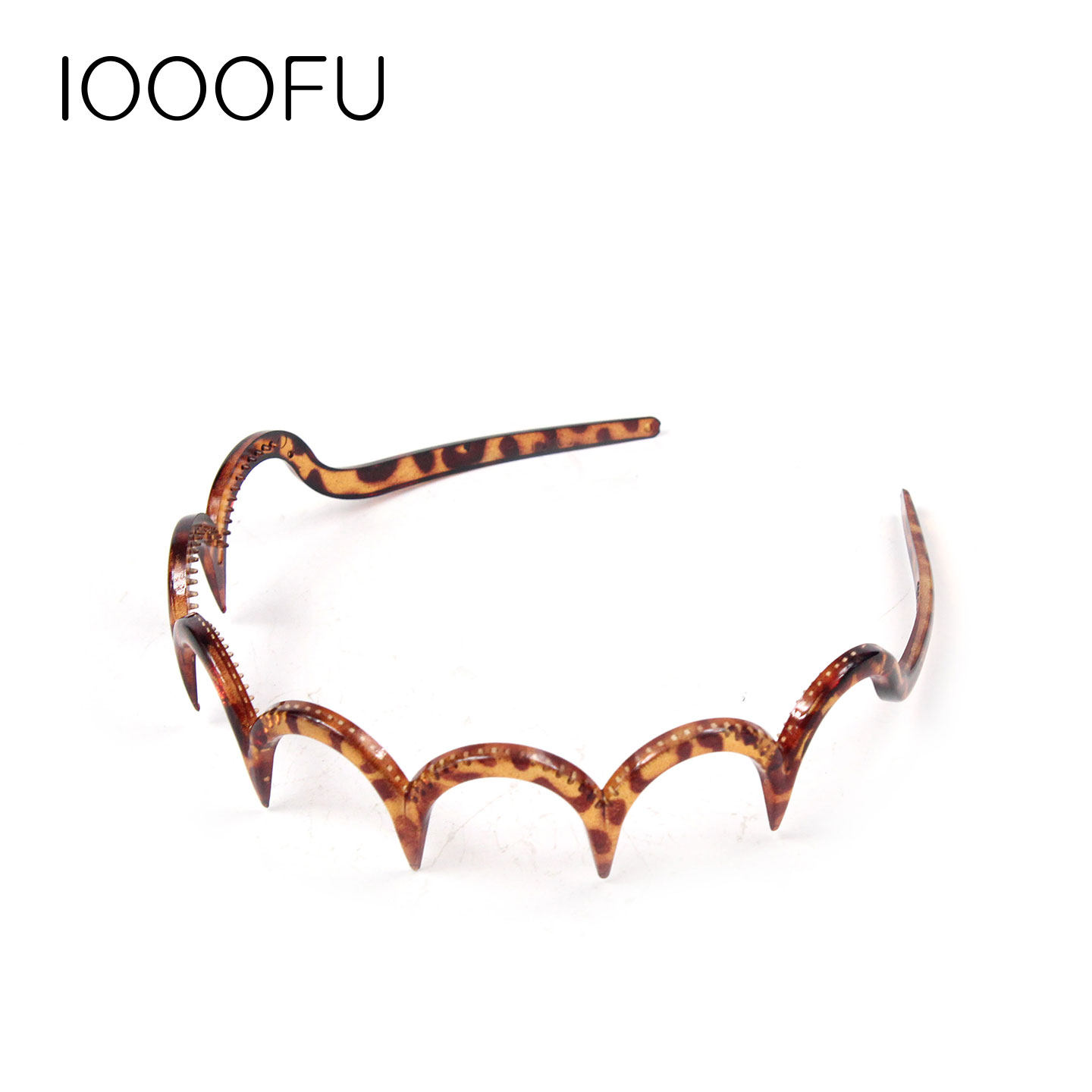 韩国制造复古玳瑁纹发箍带齿梳洗脸防滑波浪卡碎发造型淑女风头箍