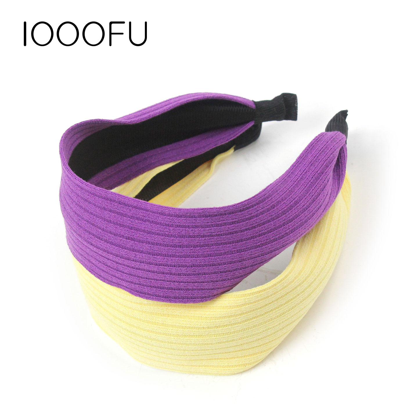 韩国高颅顶针织布艺宽边发箍时尚