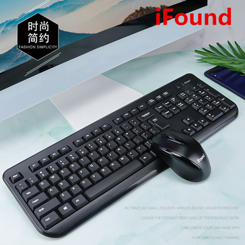 ifound W8206笔记本台式机电脑商务办公键盘鼠标2.4G无线套装批发