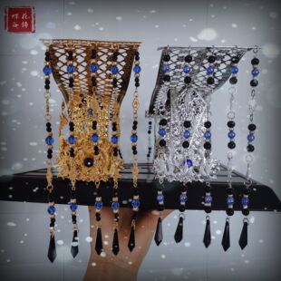 蝶谷花饰原创帝王冠冕定制蓝色特别版