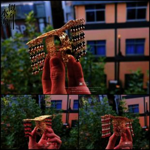 蝶谷花饰掌柜原创定制微缩迷你指尖帝王冠冕